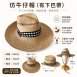 大甲草手工編織粗編寬紳士帽